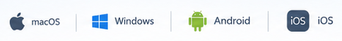 Works on macOS, Windows, Android and iOS